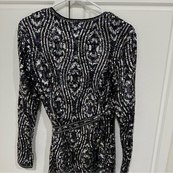 Rodarte x & Other Stories Sequined Silk Wrap Dress size 4 - Picture 8 of 15